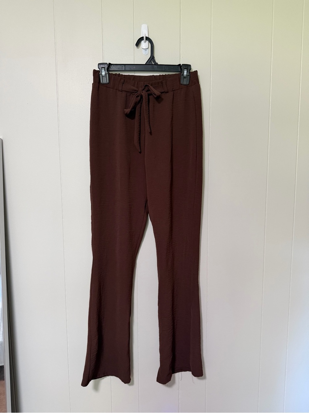 Women's Brown Drawstring Bootcut Pants - Comfortable Everyday Fit